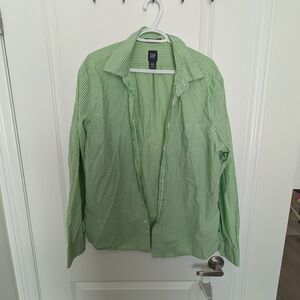GAP Light Green Pinstripe Shirt